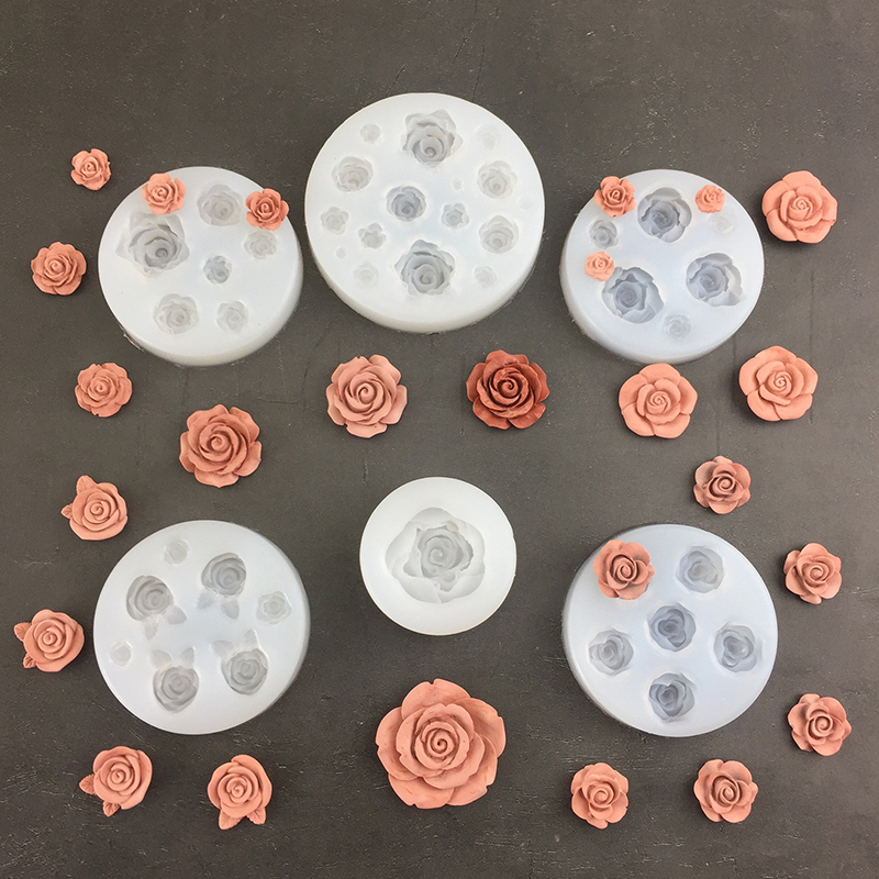 Candle Making Items - แม่พิมพ์ซิลิโคนรูปใบไม้รูปดอกกุหลาบ3มิติแม่พิมพ์ช็อคโกแลตแม่พิมพ์สบู่แม่พิมพ์เค้กอุปกรณ์ตกแต่งเบเกอรี่