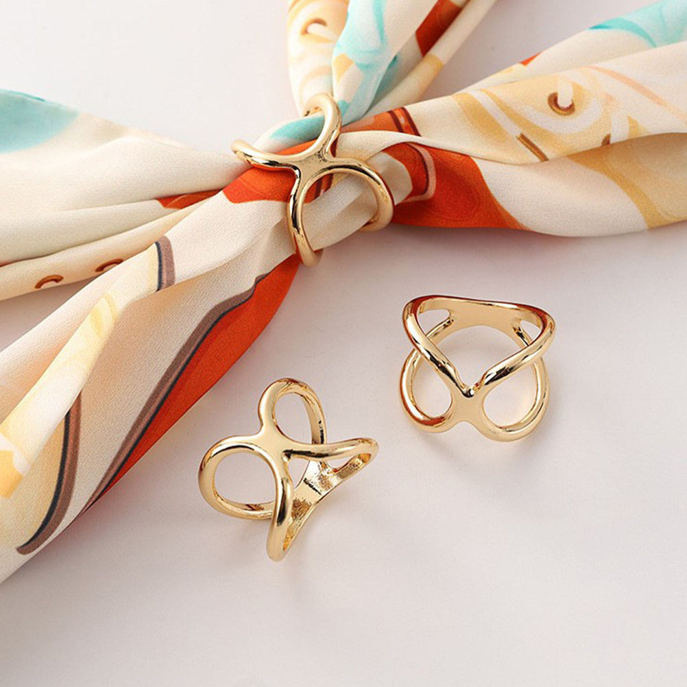 Candle X - คลิปหนีบผ้าพันคอรูปตัว X ทำจากโลหะผสม 3 ชิ้น สำหรับผู้หญิง