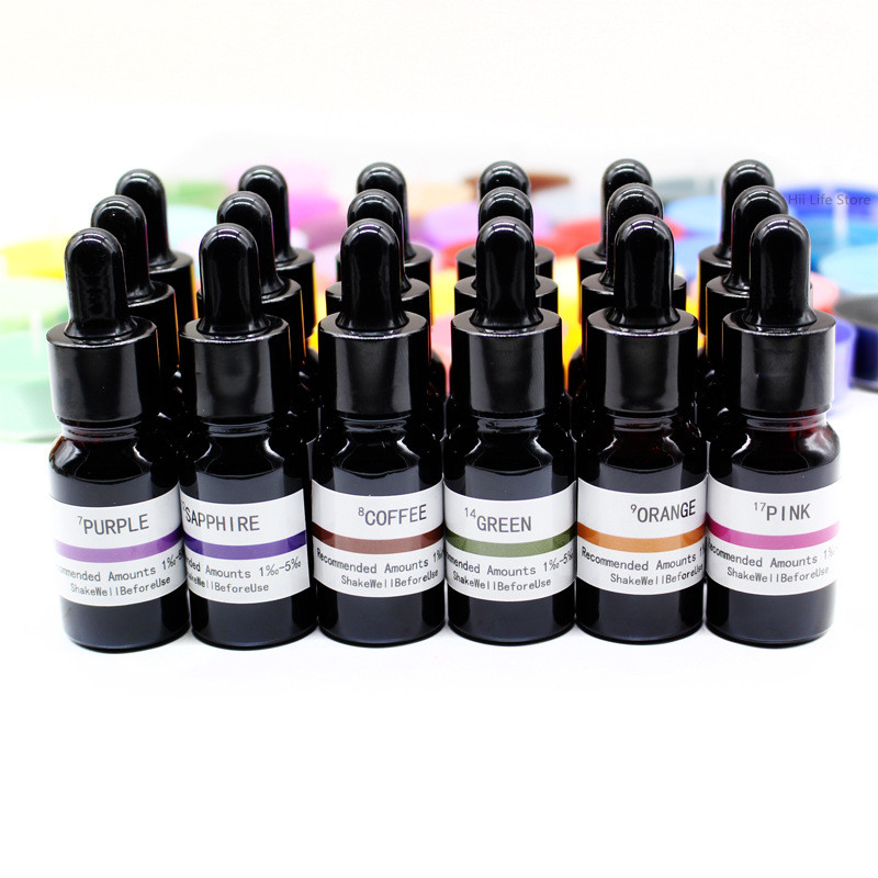 Candle Dye Chip - สีผสมเทียนชนิดน้ำ 10 มล. ความเข้มข้นสูง สำหรับทำสี DIY