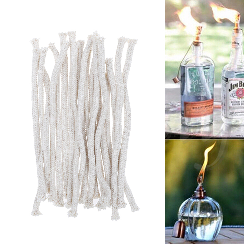 Candle X - 5ชิ้นด้ายฝ้ายไส้ตะเกียงน้ำมันก๊าดแอลกอฮอล์ DIY ตะเกียงน้ำมันเชื้อเพลิง6mm x 150mm