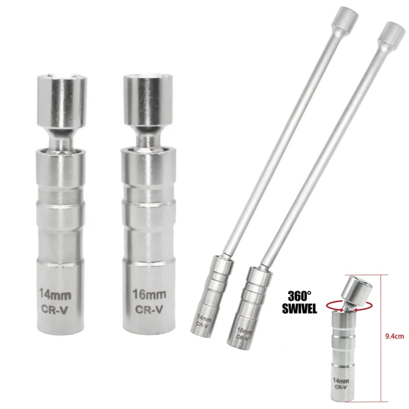 Candle Making Items - 14mm 16mm Spark Plug เครื่องมือกําจัดประแจแขนแม่เหล็ก 3/8
