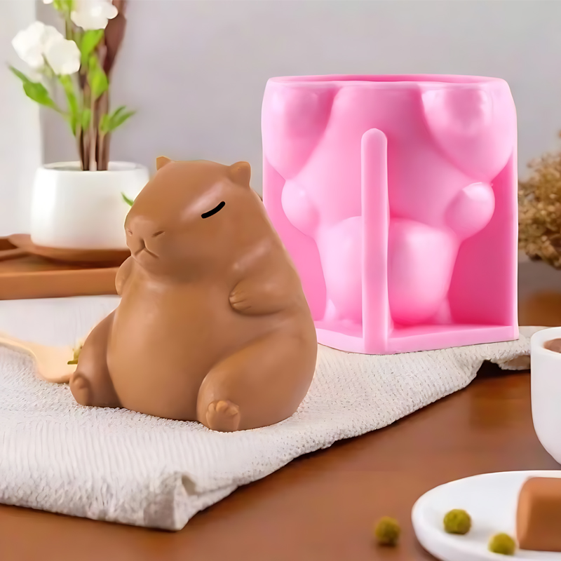 Candle Making Jelly - Capybara AROMA เทียนแม่พิมพ์เบเกอรี่เค้กเยลลี่แม่พิมพ์ปูนปลาสเตอร์แม่พิมพ์เครื่องประดับนวดแม่พิมพ์ซิลิโคนตกแต่งบ้าน DIY แม่พิมพ์