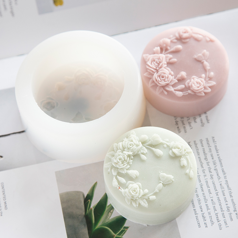 Candle Making Jelly - รอบรูปร่าง Rose ดอกไม้สบู่แฮนด์เมดแม่พิมพ์ซิลิโคน Peony Rose ดอกไม้สบู่ทําแม่พิมพ์เทียนหอมเรซิ่นปูนปลาสเตอร์แม่พิมพ์
