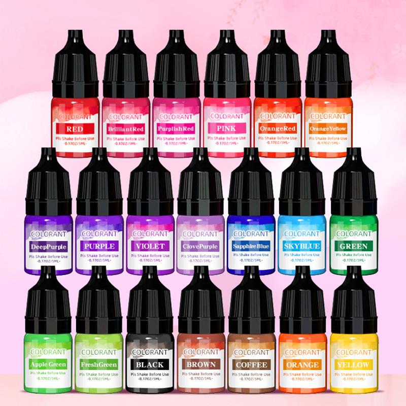 Candle Dye Chip - 5 ml/ขวดเทียน WAX Pigment สีปลอดสารพิษถั่วเหลืองเทียน WAX