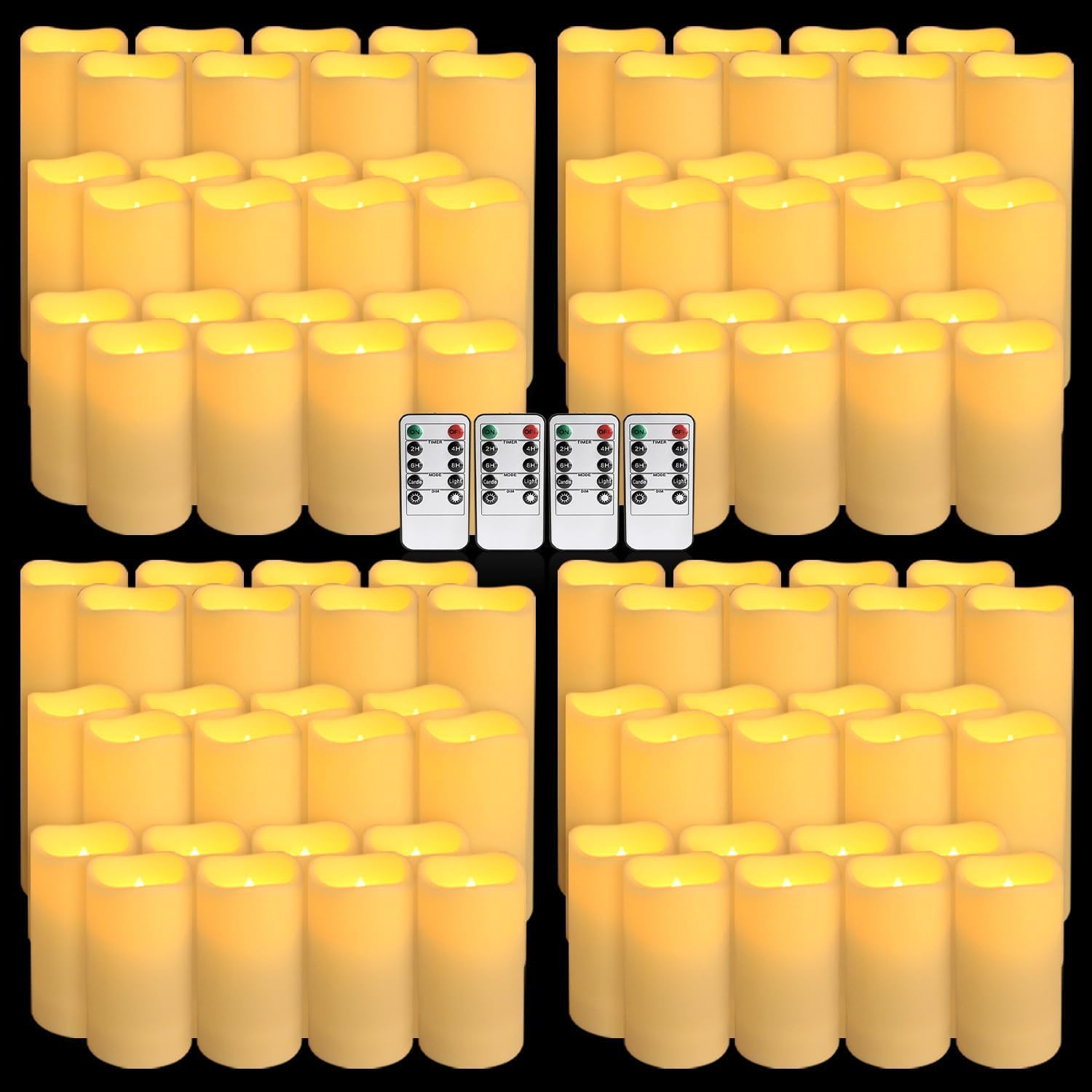 Candle X - ชุดเทียน LED กันน้ำสำหรับใช้งานกลางแจ้ง 96 ชิ้น พร้อมรีโมท