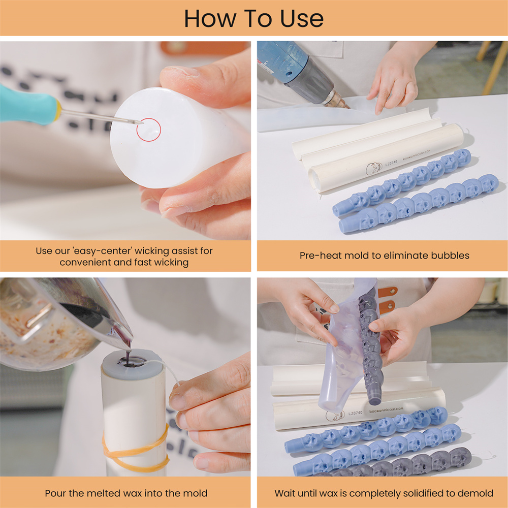 แม่พิมพ์เทียนกะโหลกซิลิโคนรูปท - Candle X บทวิจารณ์และราคา