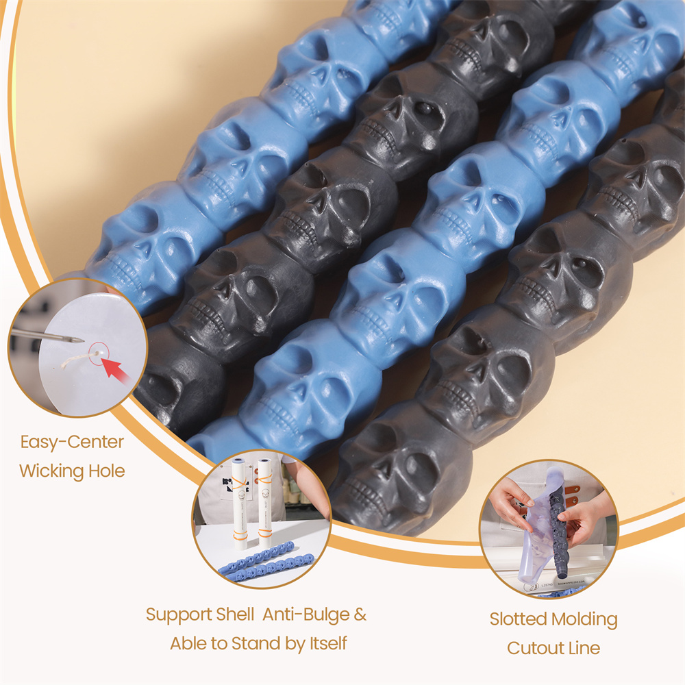 แม่พิมพ์เทียนกะโหลกซิลิโคนรูปท - Candle X บทวิจารณ์และราคา