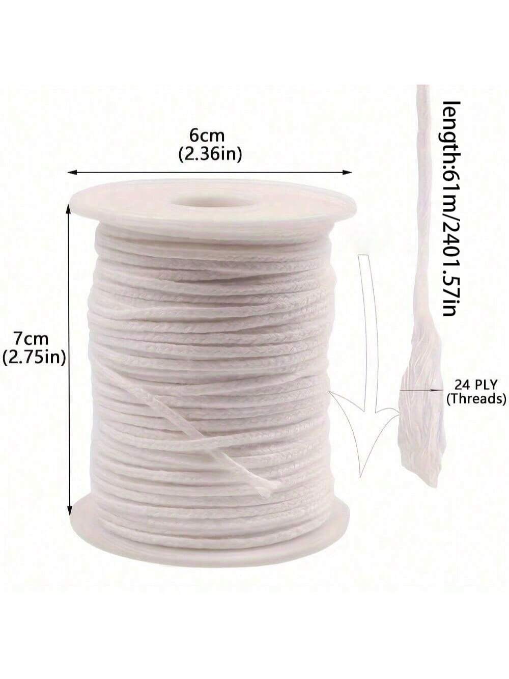 ไส้เทียนไร้ควันขนาด 2401.57 นิ - Candle Making Raw Material บทวิจารณ์และราคา