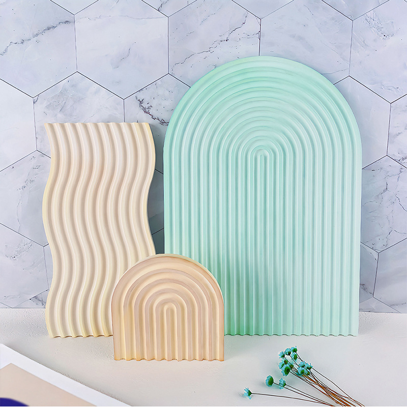 DIY ลาย Wave ถาดแม่พิมพ์สําหรั - Candle Making Items บทวิจารณ์และราคา