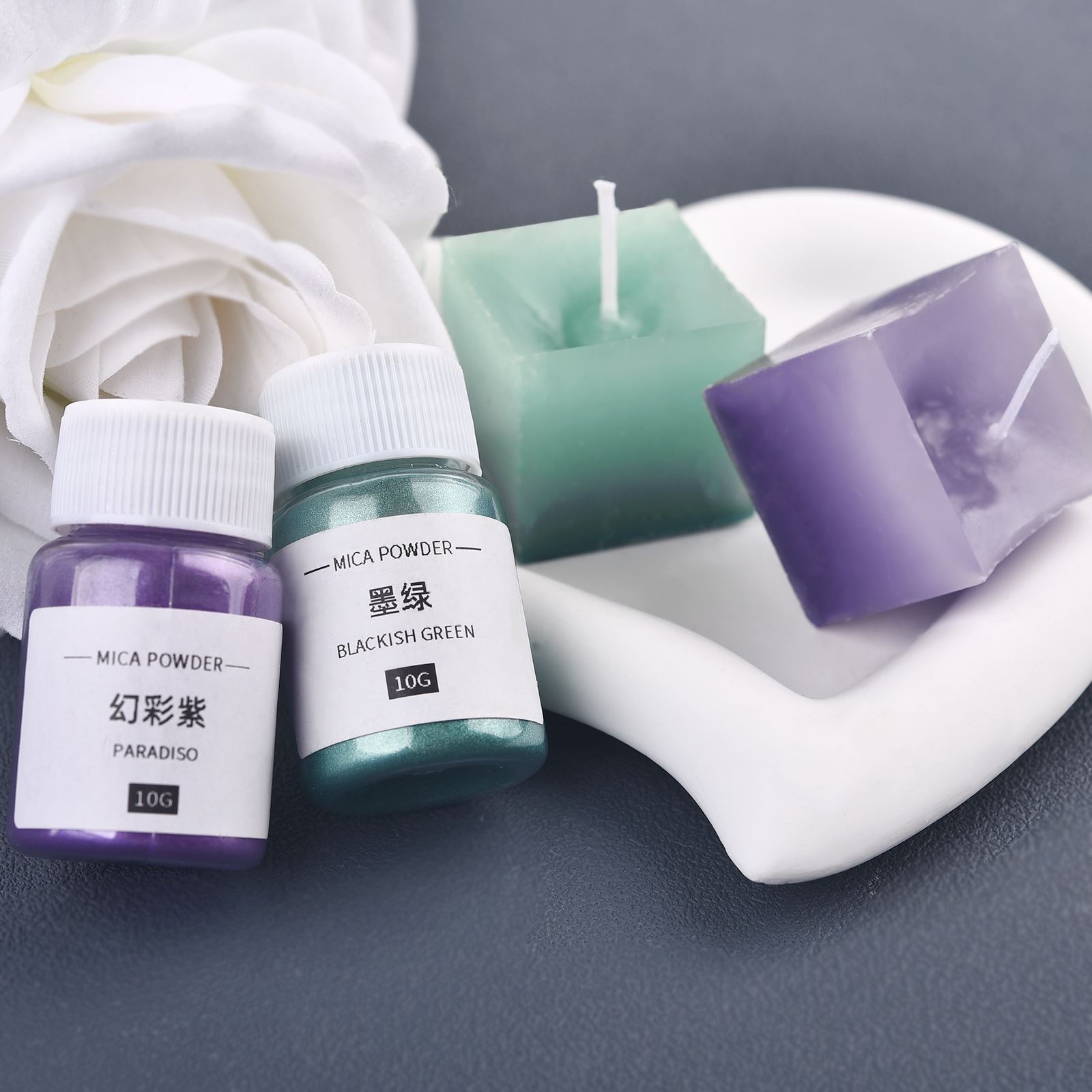 10กรัมเทียนผงไมกาไข่มุกเม็ดสีส - Candle Dye Chip บทวิจารณ์และราคา