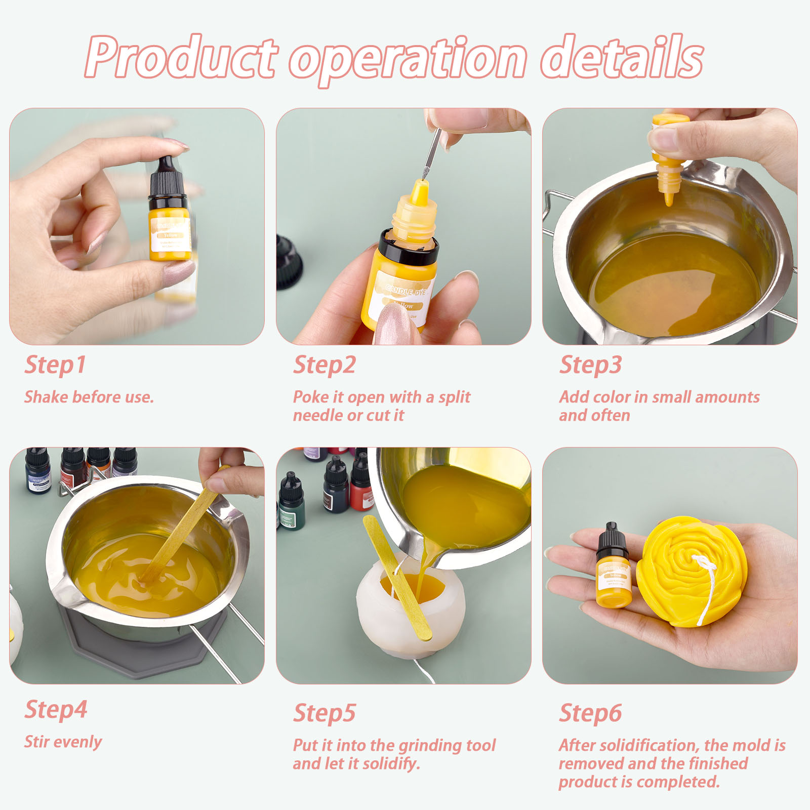 5 ml/ขวดเทียน WAX Pigment สีปล - Candle Dye Chip บทวิจารณ์และราคา