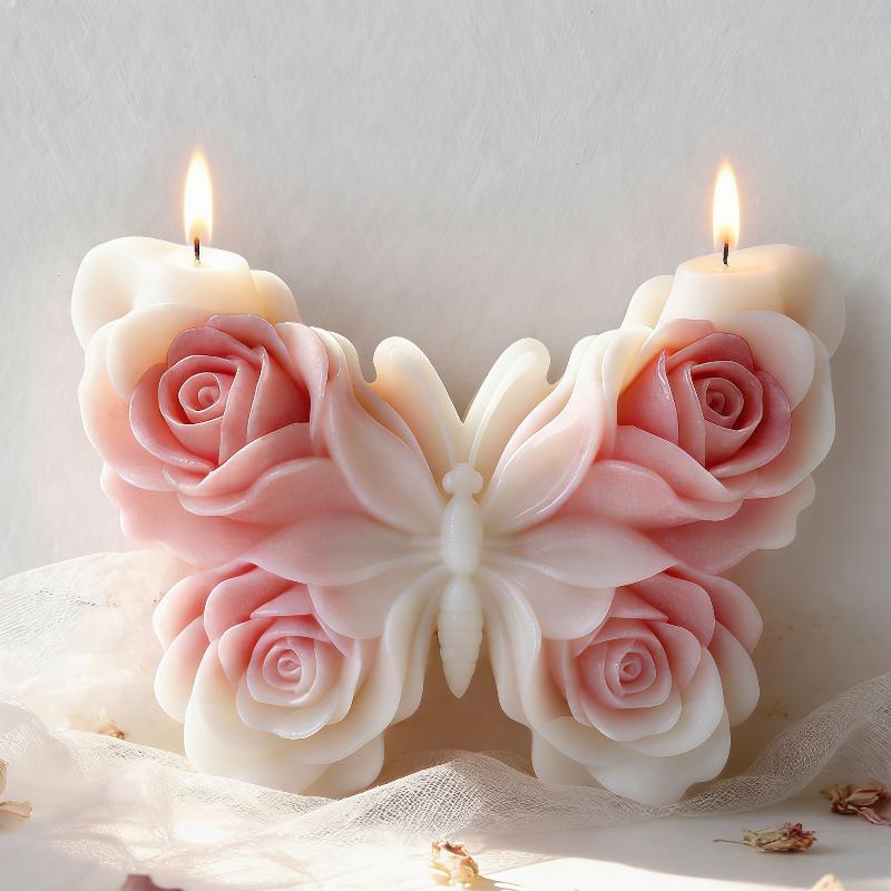 แม่พิมพ์ซิลิโคนรูปผีเสื้อกุหลา - Candle Making Items บทวิจารณ์และราคา